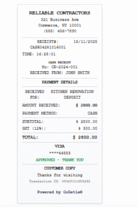 Read more about the article Free Cash Receipt Generator Online – Create & Download Receipt PDF | GoSetle®
