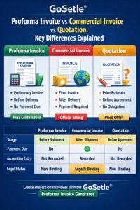 Read more about the article Proforma Invoice vs Commercial Invoice vs Quotation: Key Differences Explained
